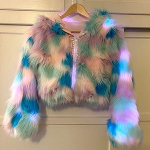 Bioluminescent Furry Jacket